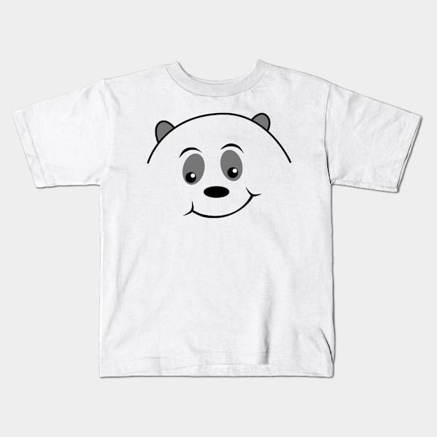 Smiling Panda Kids T-Shirt by Aurealis